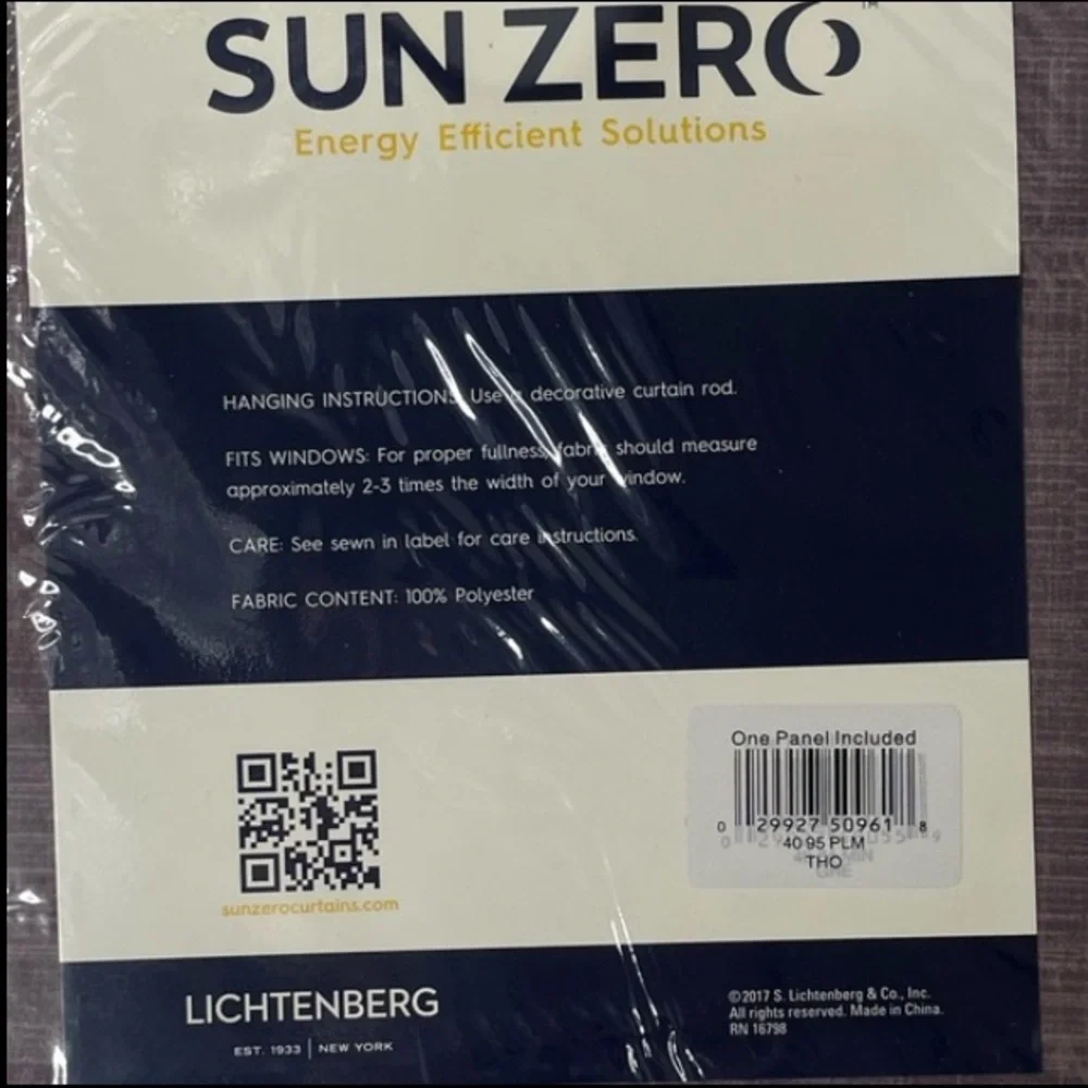 Sun Zero Lichtenberg Curtains Black Out Grommet Top Plum Size 40 X 94